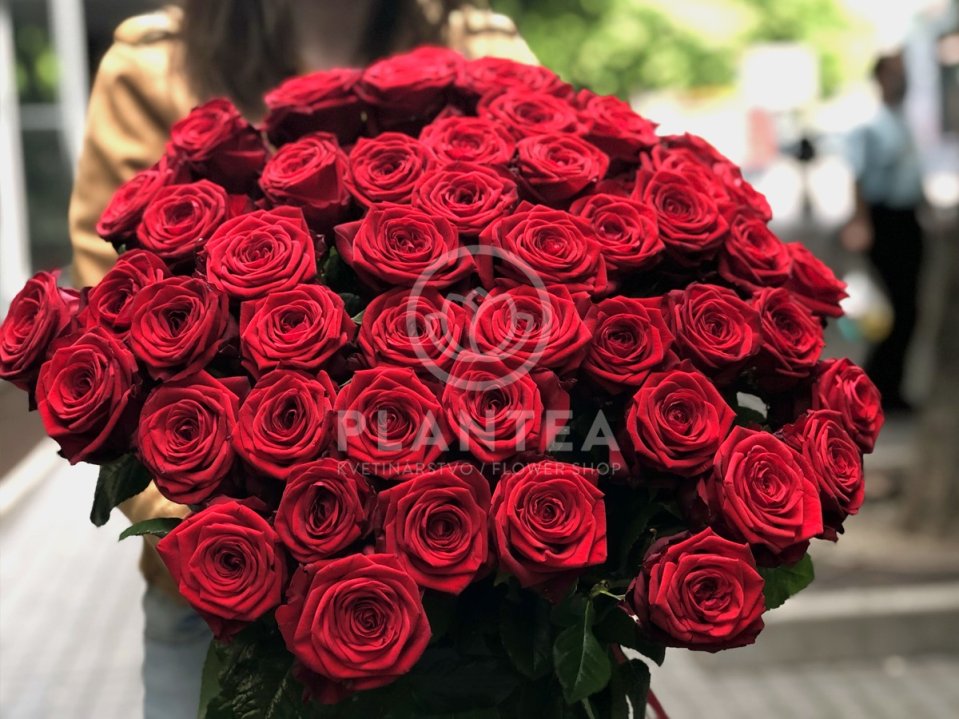 Kytica dlhých červených ruží